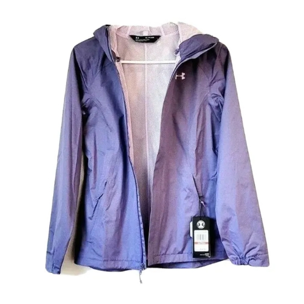 UNDER ARMOUR Storm Proof purple rain jacket NEW Size XS - Picture 3 of 9